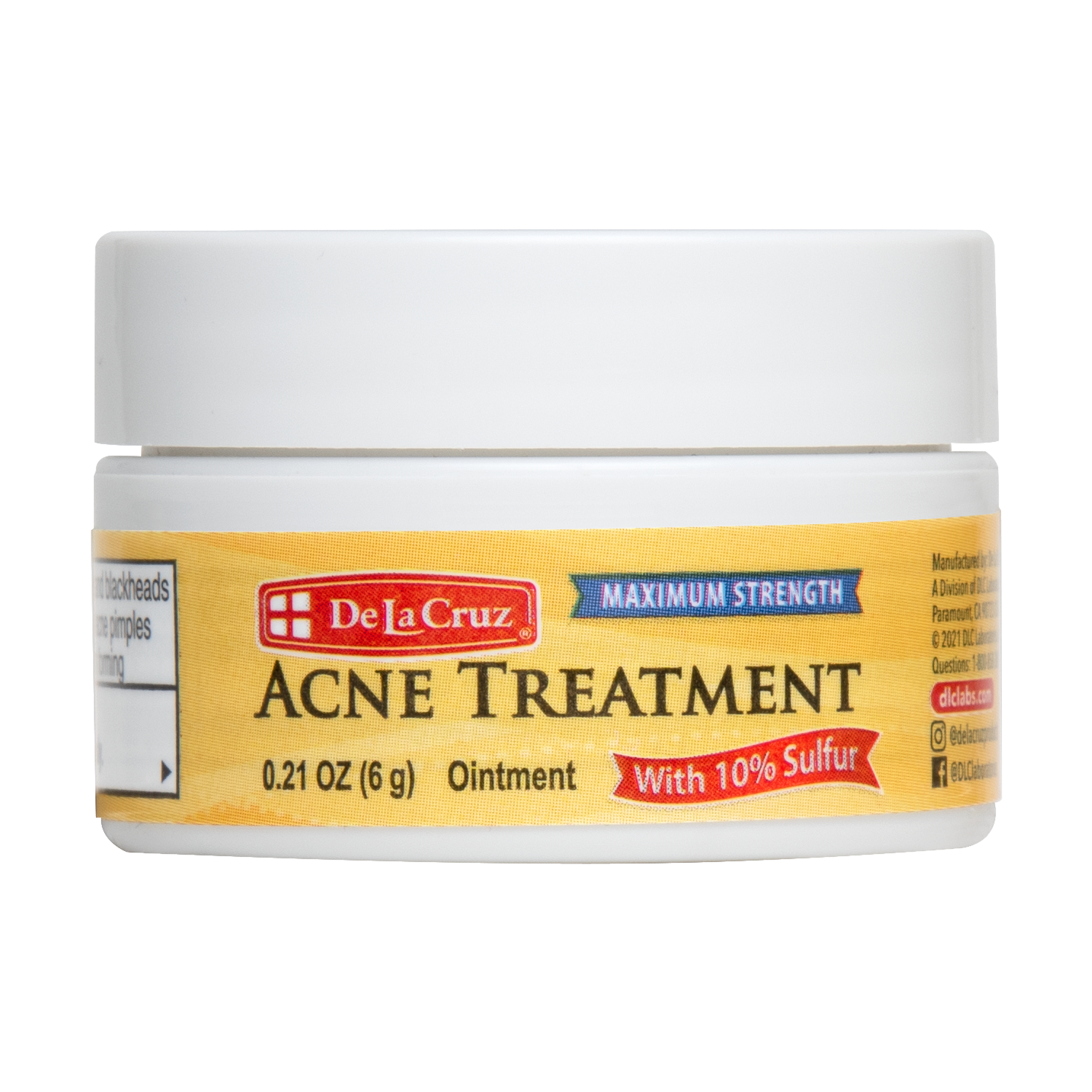 De La Cruz® Acne Treatment Maximum Strength with 10% Sulfur 0.21