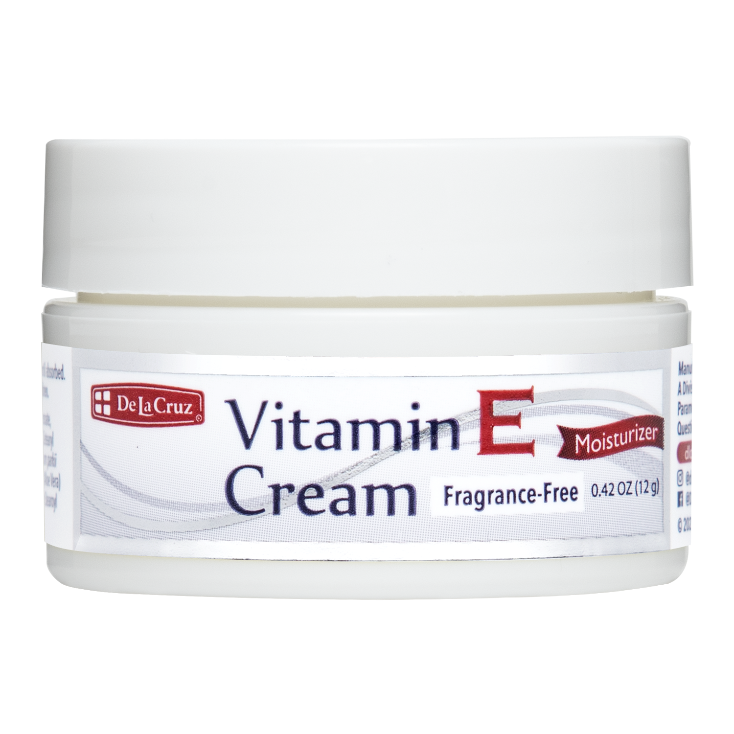 De La Cruz® Vitamin E Cream Fragrance Free 0.42 OZ. (12 g) – DLC