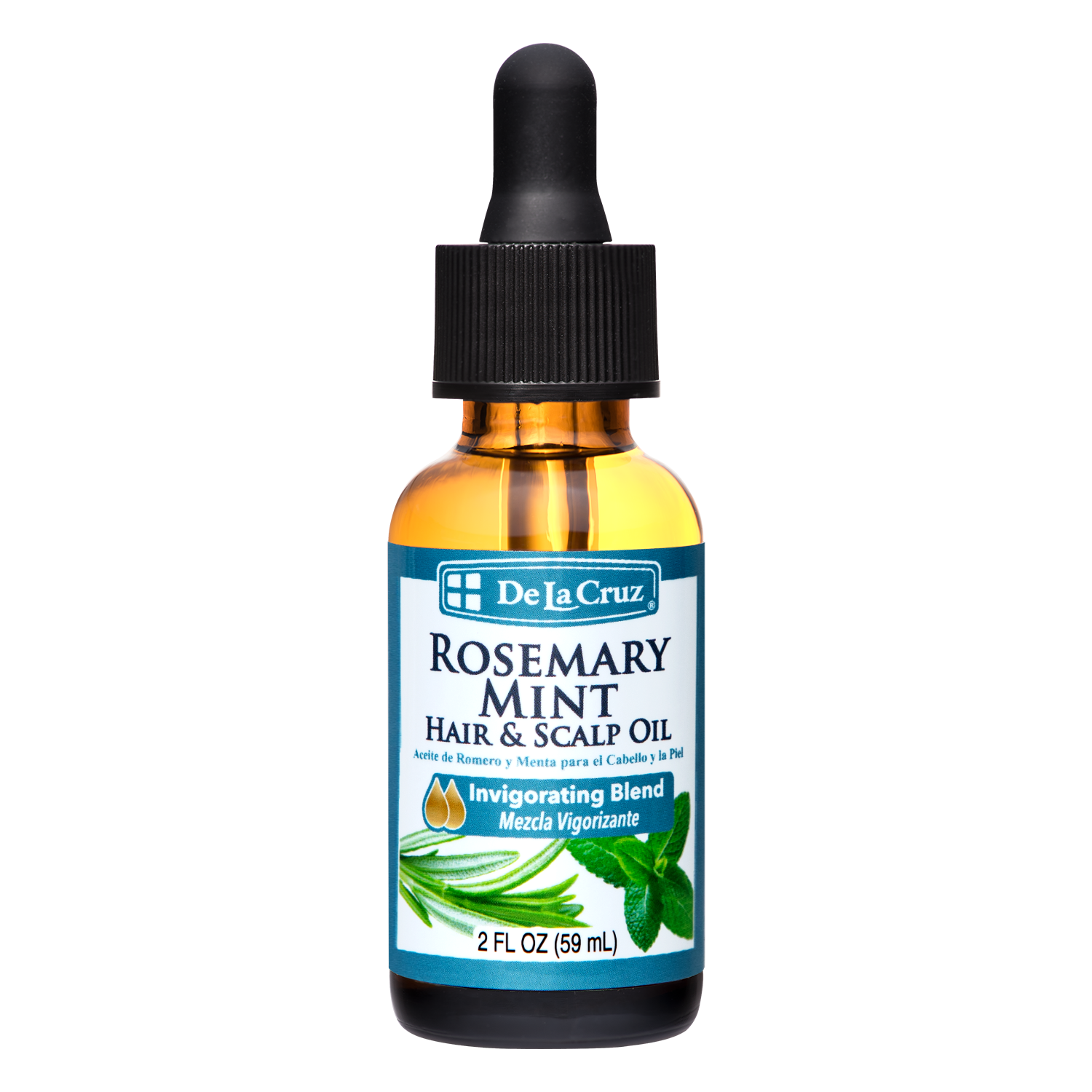 De La Cruz® Rosemary Mint Hair & Scalp Oil Blend 2 FL. OZ. (59mL