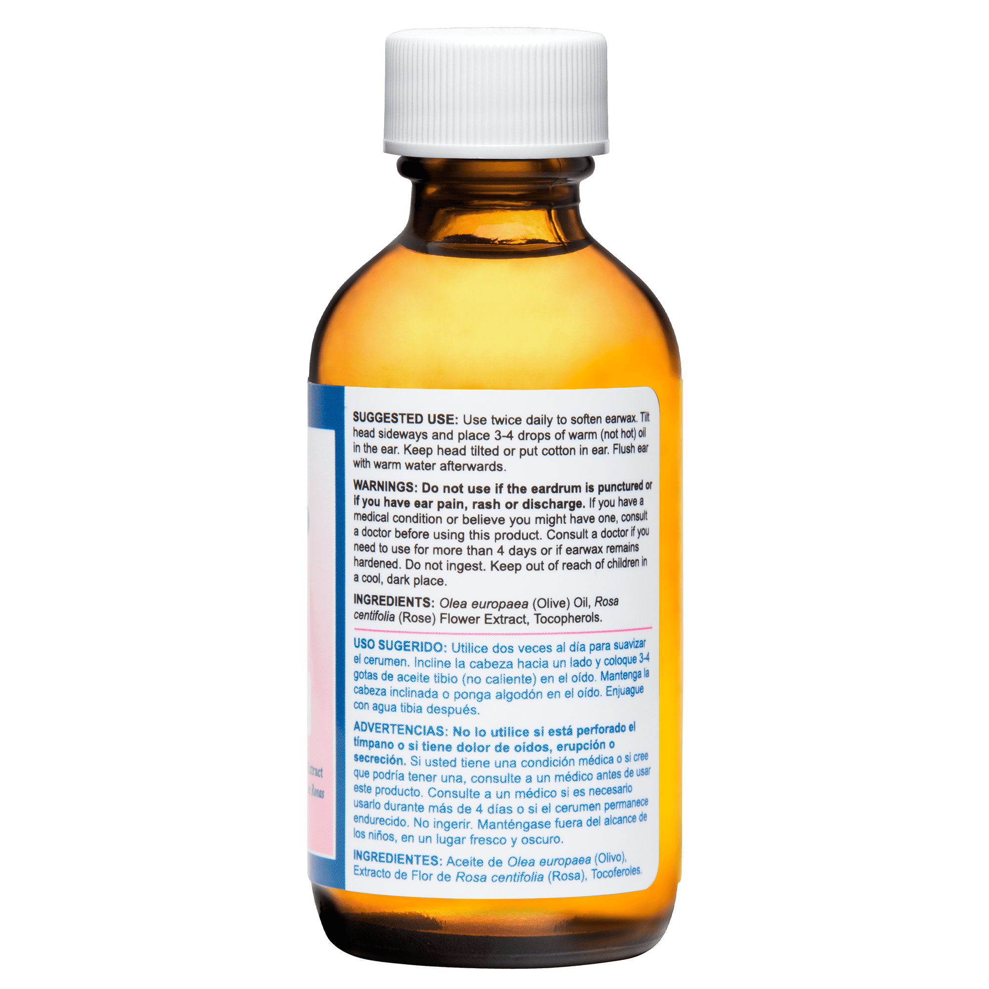 De La Cruz® Ablandador de cerumen de aceite rosado 2 FL. OZ. (59 ml)
