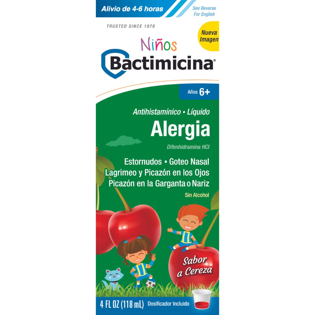Bactimicina® Niños Antialérgico Líquido 4 FL OZ (118 mL)