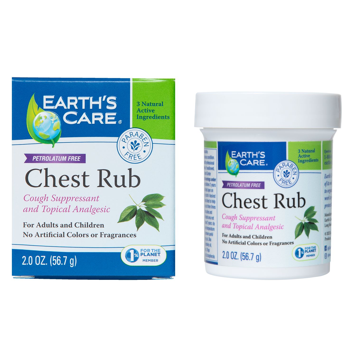 Earth's Care® Bálsamo pectoral 2 OZ (56.7 g)