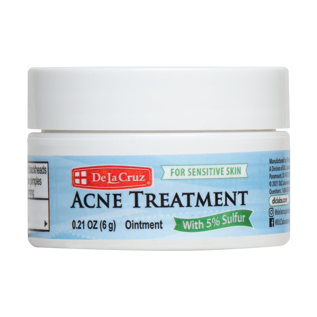 De La Cruz® Tratamiento para el acné para piel sensible con 5 % de azufre 0.21 OZ. (6 g)