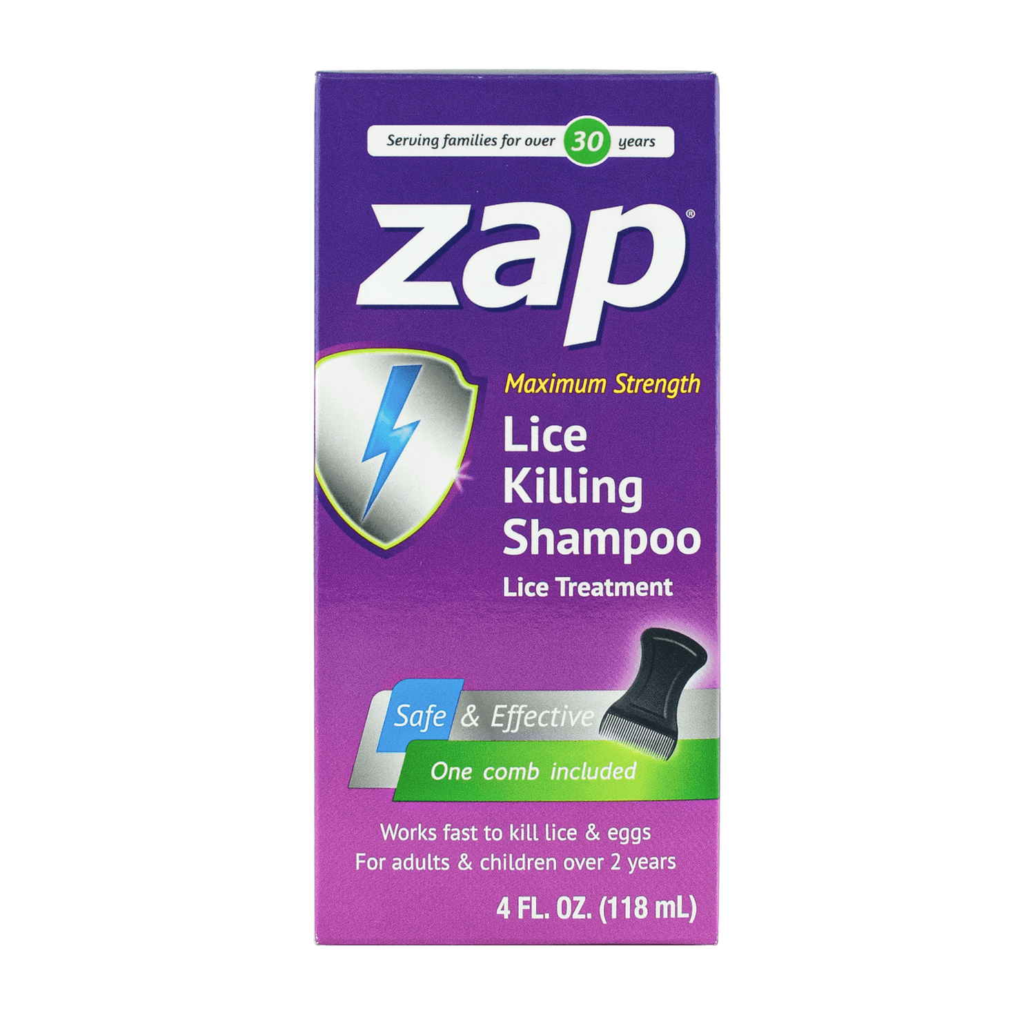 ZAP® Champú para eliminar piojos 4 FL OZ (118 mL)