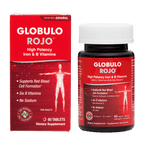 Globulo Rojo® Suplemento dietético con hierro de alta potencia y vitaminas B, 60 comprimidos