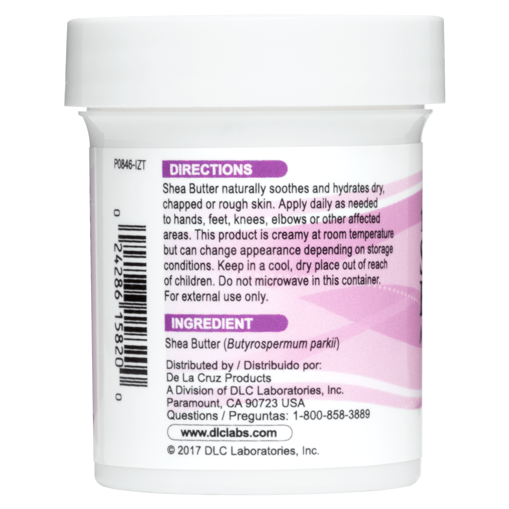 De La Cruz® Mantequilla de karité 100 % pura y natural 2 oz (56.7 g)