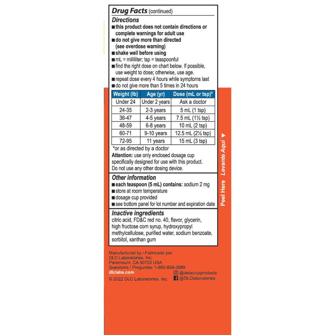 Bactimicina® Líquido para el dolor y la fiebre para niños 4 FL OZ (118 mL)