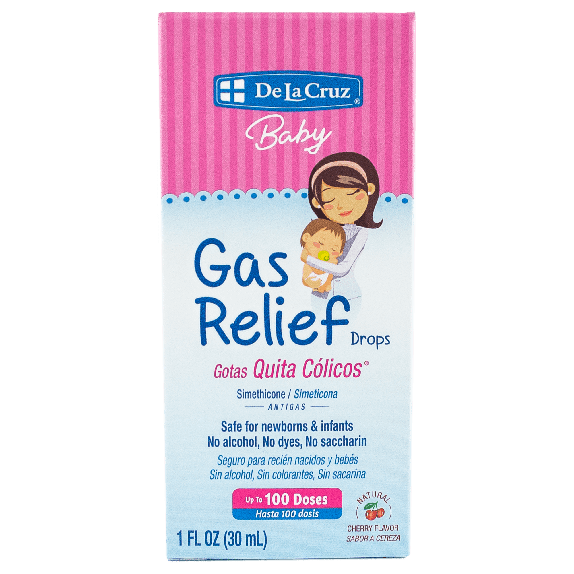 De La Cruz® Gotas para Alivio de Gases sin Colorantes para Bebés (Quita Cólicos®) 1 FL. OZ. (30 mL)