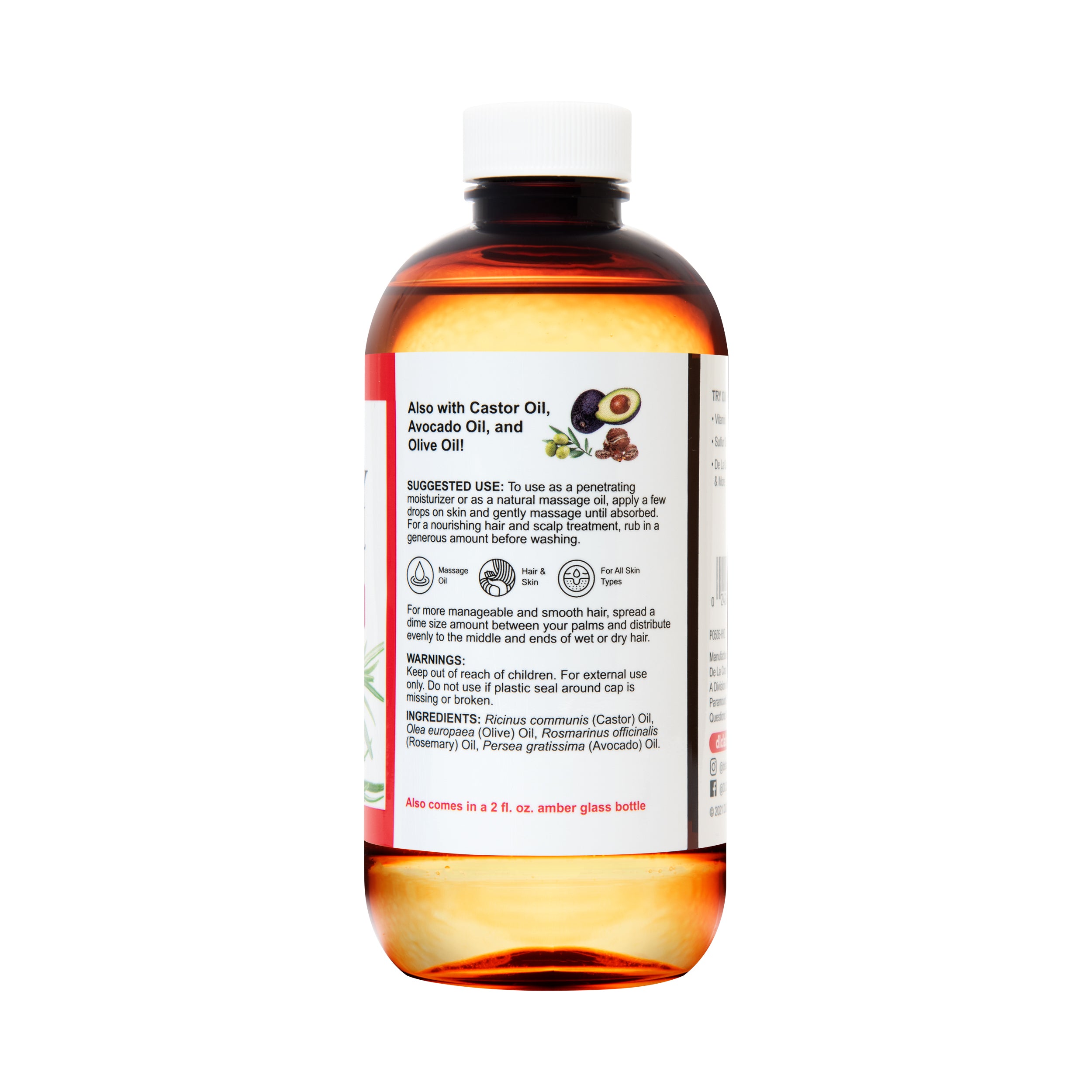 De La Cruz® Mezcla de Aceites de Romero para Cabello y Piel 8 FL. OZ. (236 mL)
