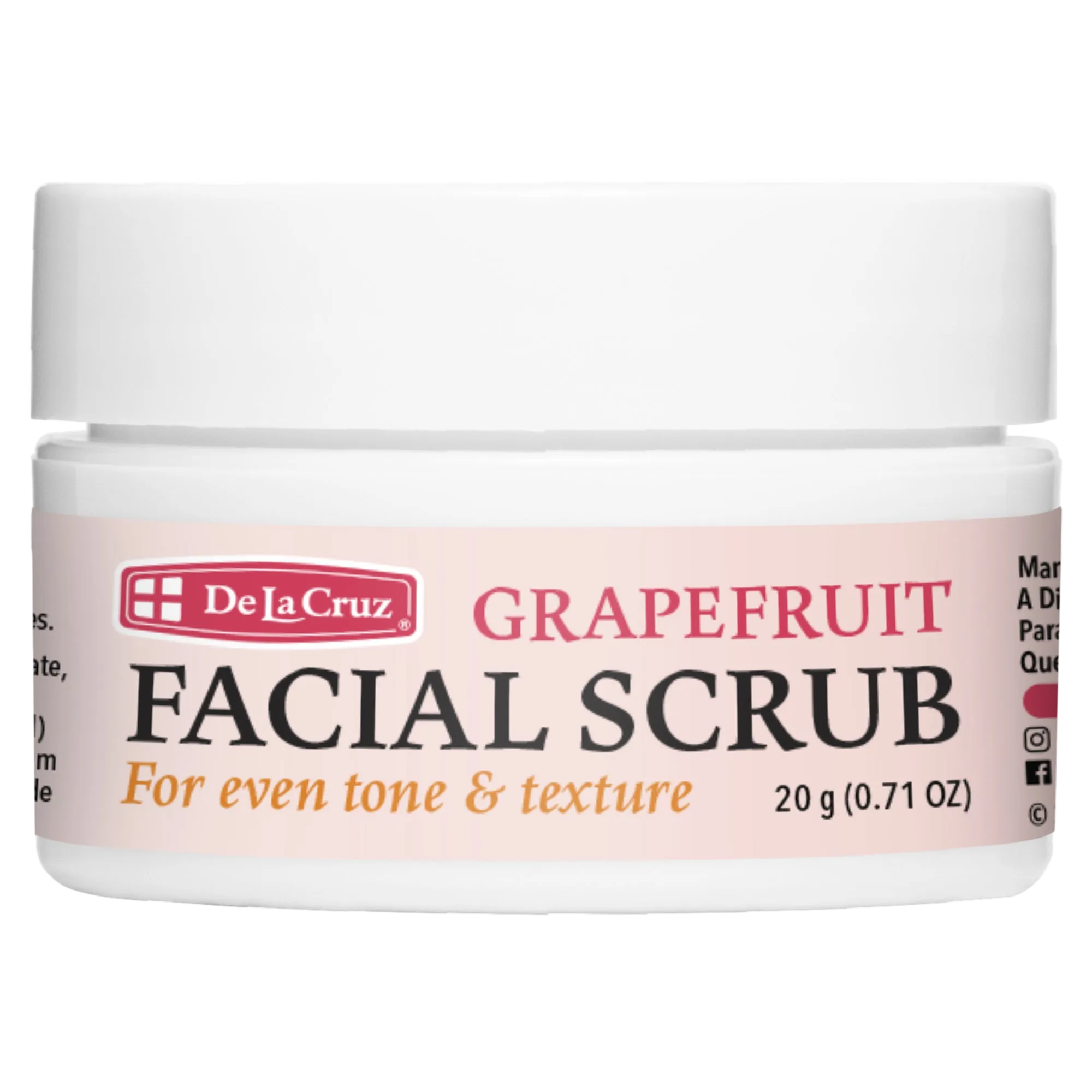 De La Cruz® Exfoliante Facial de Toronja 0.71 OZ. (20g)