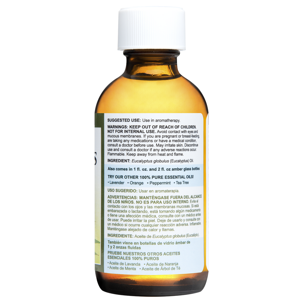 De La Cruz® Aceite Esencial de Eucalipto 100% Puro 4 FL. OZ. (118 mL)