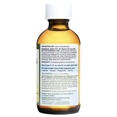 De La Cruz® Aceite Esencial de Eucalipto 100% Puro 4 FL. OZ. (118 mL)
