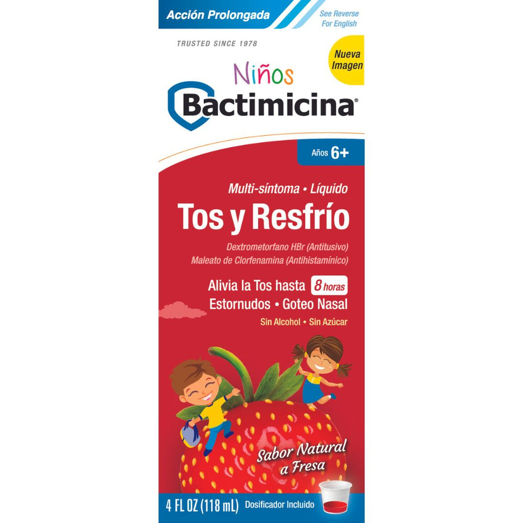 Bactimicina® Jarabe para la tos y el resfriado para niños 4 FL OZ (118 mL)