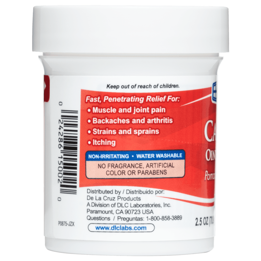 De La Cruz® Pain Relieving Ointment Maximum Strength with 11% Camphor 2.5 OZ (70.9 g)