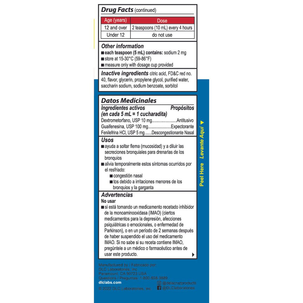 Bactimicina® Tos y Resfriado Líquido 4 FL OZ (118 mL)