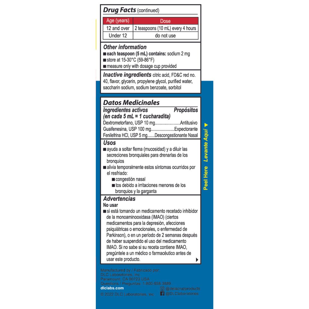 Bactimicina® Tos y Resfriado Líquido 4 FL OZ (118 mL)