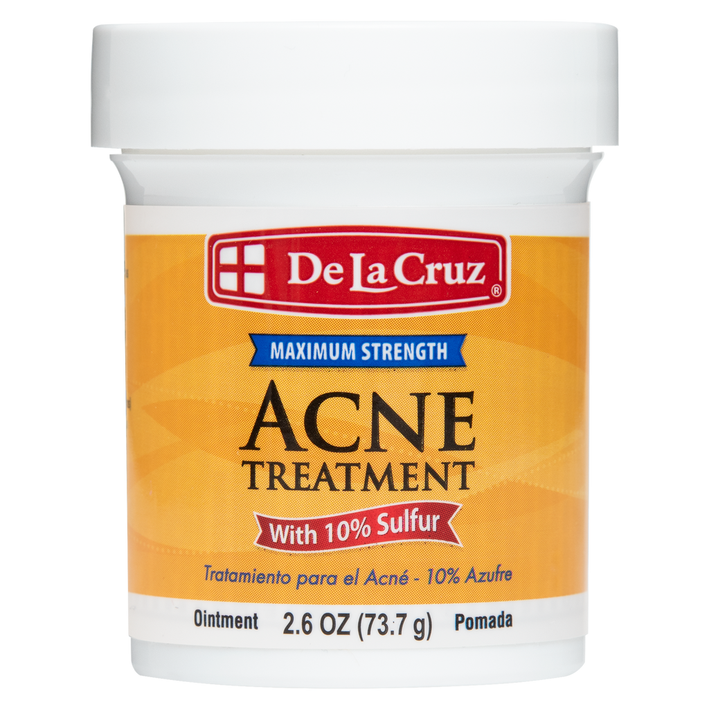 Tratamiento para el acné De La Cruz® de máxima potencia con 10 % de azufre, 73,7 g (2,6 oz)