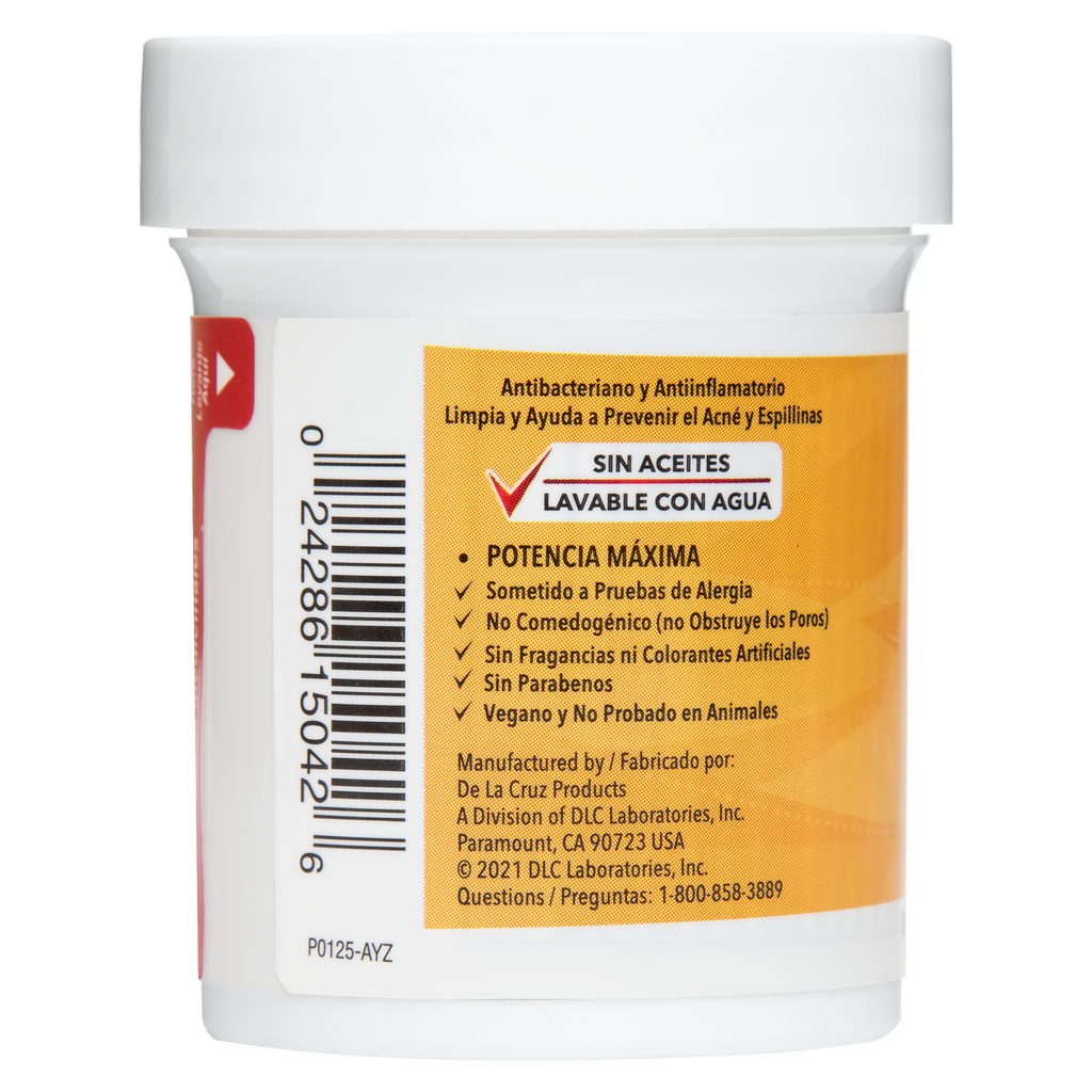 Tratamiento para el acné De La Cruz® de máxima potencia con 10 % de azufre, 73,7 g (2,6 oz)