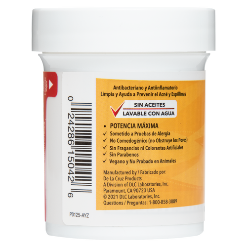 Tratamiento para el acné De La Cruz® de máxima potencia con 10 % de azufre, 73,7 g (2,6 oz)