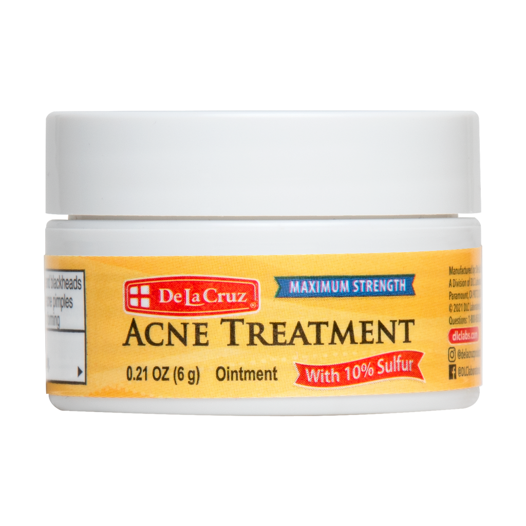 Tratamiento para el acné De La Cruz® de máxima potencia con 10 % de azufre, 6 g (0,21 oz)