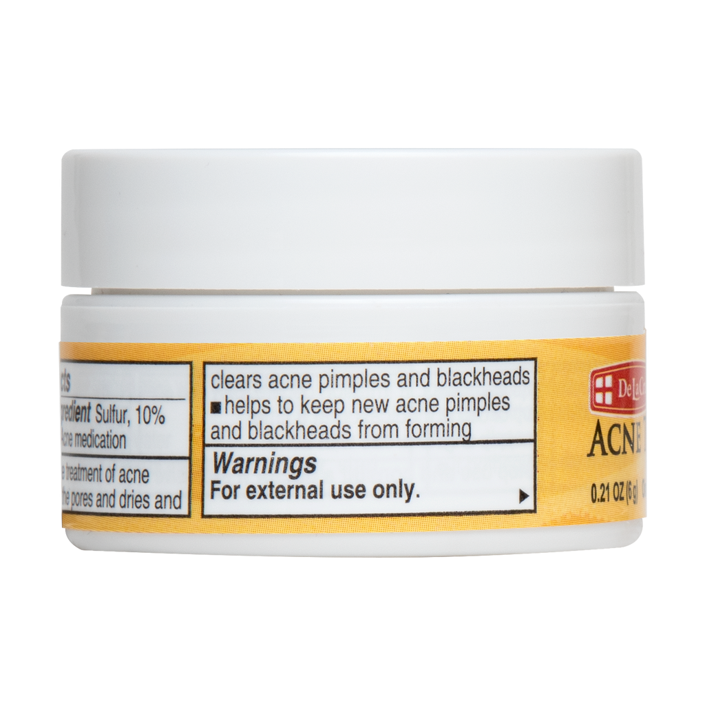 Tratamiento para el acné De La Cruz® de máxima potencia con 10 % de azufre, 6 g (0,21 oz)