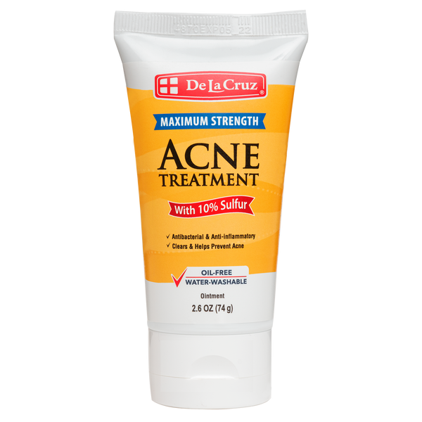 De La Cruz®  Acne Treatment Maximum Strength with 10% Sulfur 2.6 OZ. (74 g)