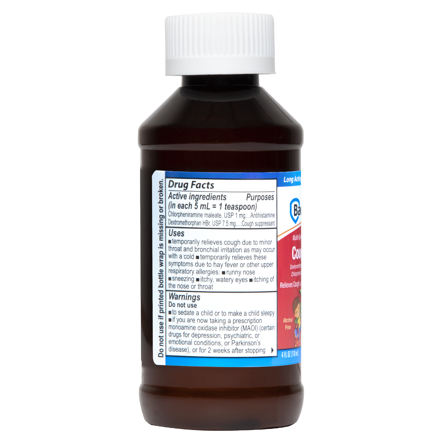 Bactimicina® Jarabe para la tos y el resfriado para niños 4 FL OZ (118 mL)