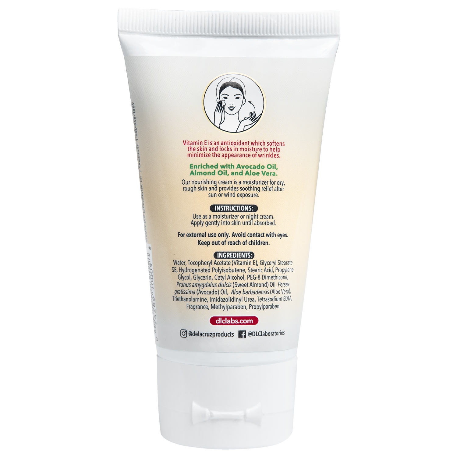 De La Cruz® Crema de Vitamina E 2.6 OZ. (74 g)