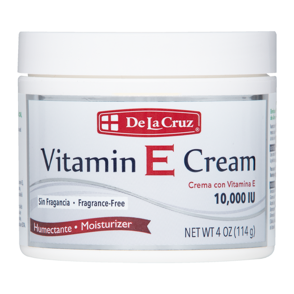 De La Cruz® Vitamin E Cream Fragrance Free 4 OZ. (114 g)