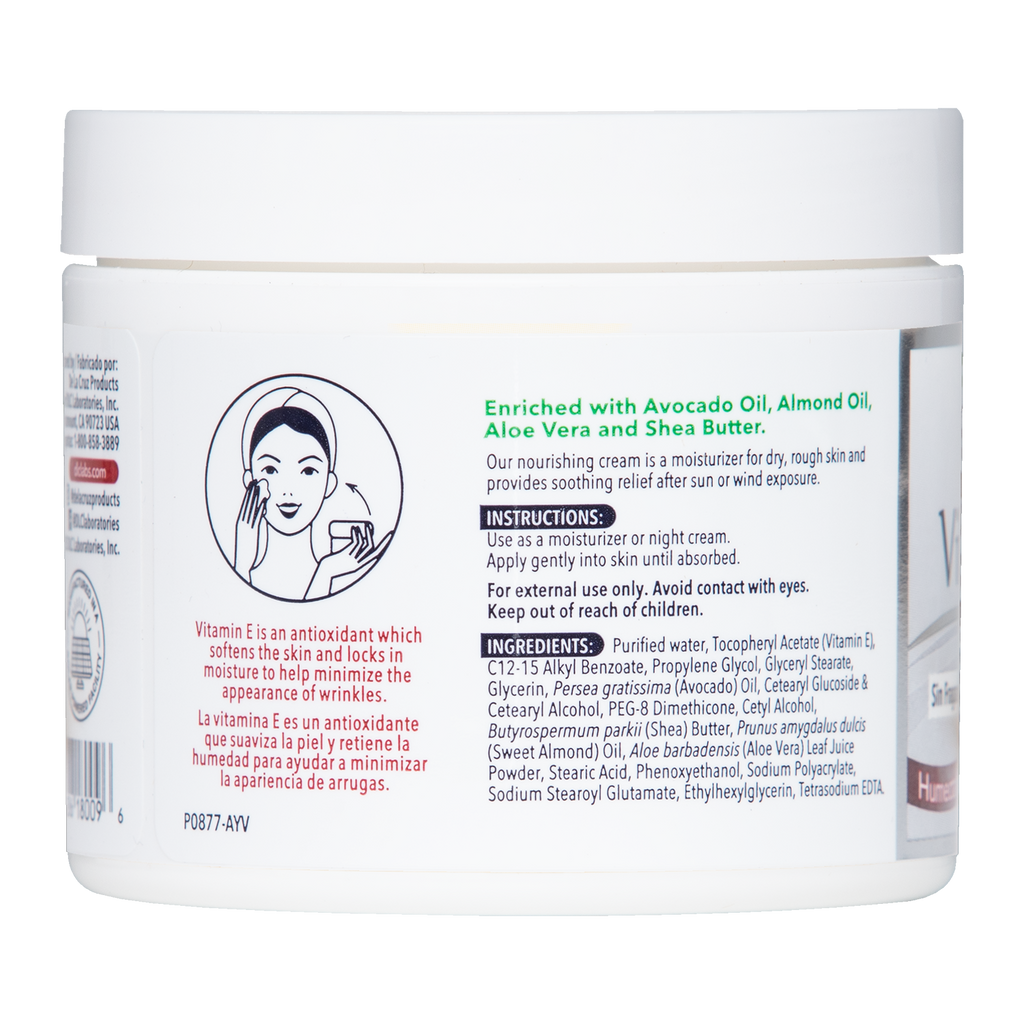 De La Cruz® Vitamin E Cream Fragrance Free 4 OZ. (114 g) – DLC De La Cruz® Vitamin E Cream Fragrance Free 4 OZ. (114 g) – DLC