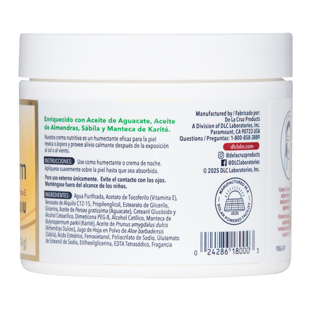 De La Cruz® Crema de Vitamina E 4 OZ. (114 g)