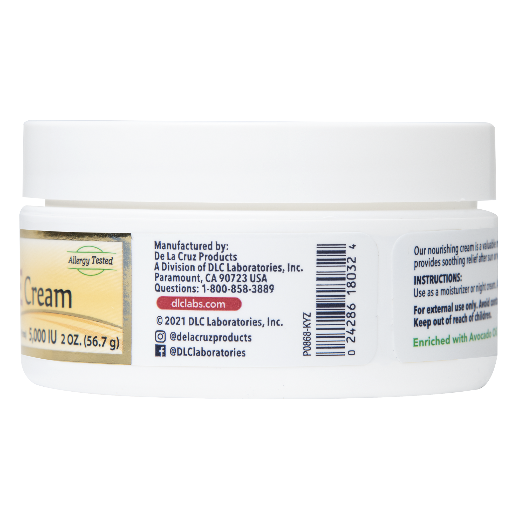 Crema de Vitamina E De La Cruz® 2 oz (56.7 g)