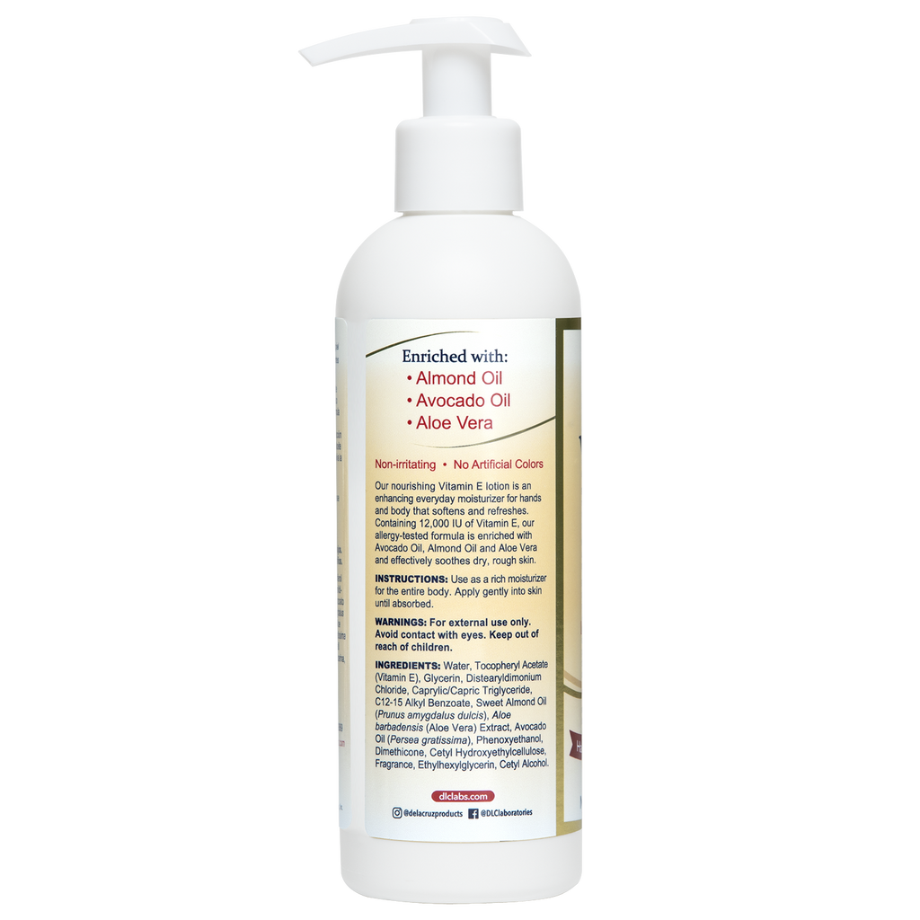 De La Cruz® Loción de Vitamina E de 12,000 UI 8 fl. oz (236 mL)