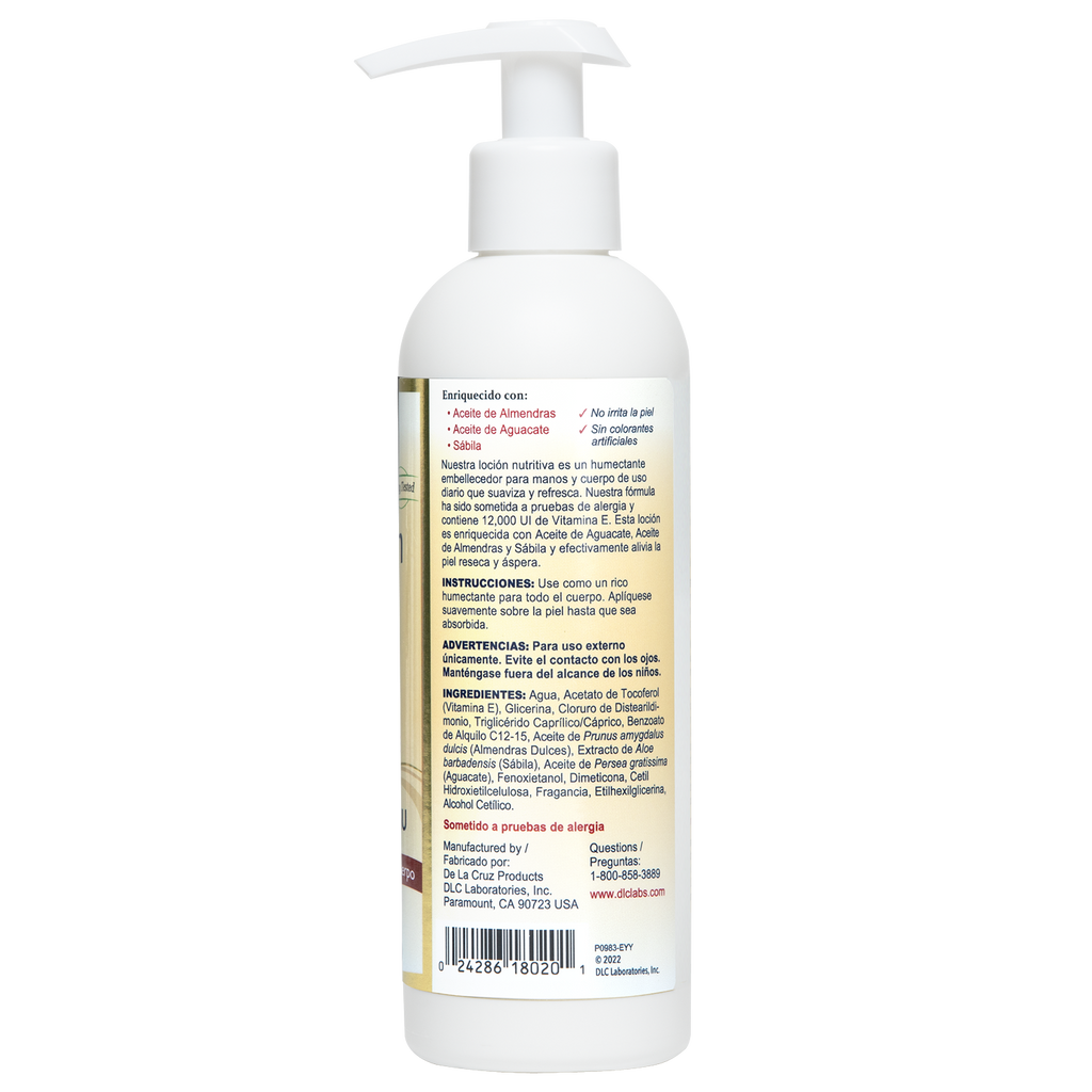 De La Cruz® Loción de Vitamina E de 12,000 UI 8 fl. oz (236 mL)