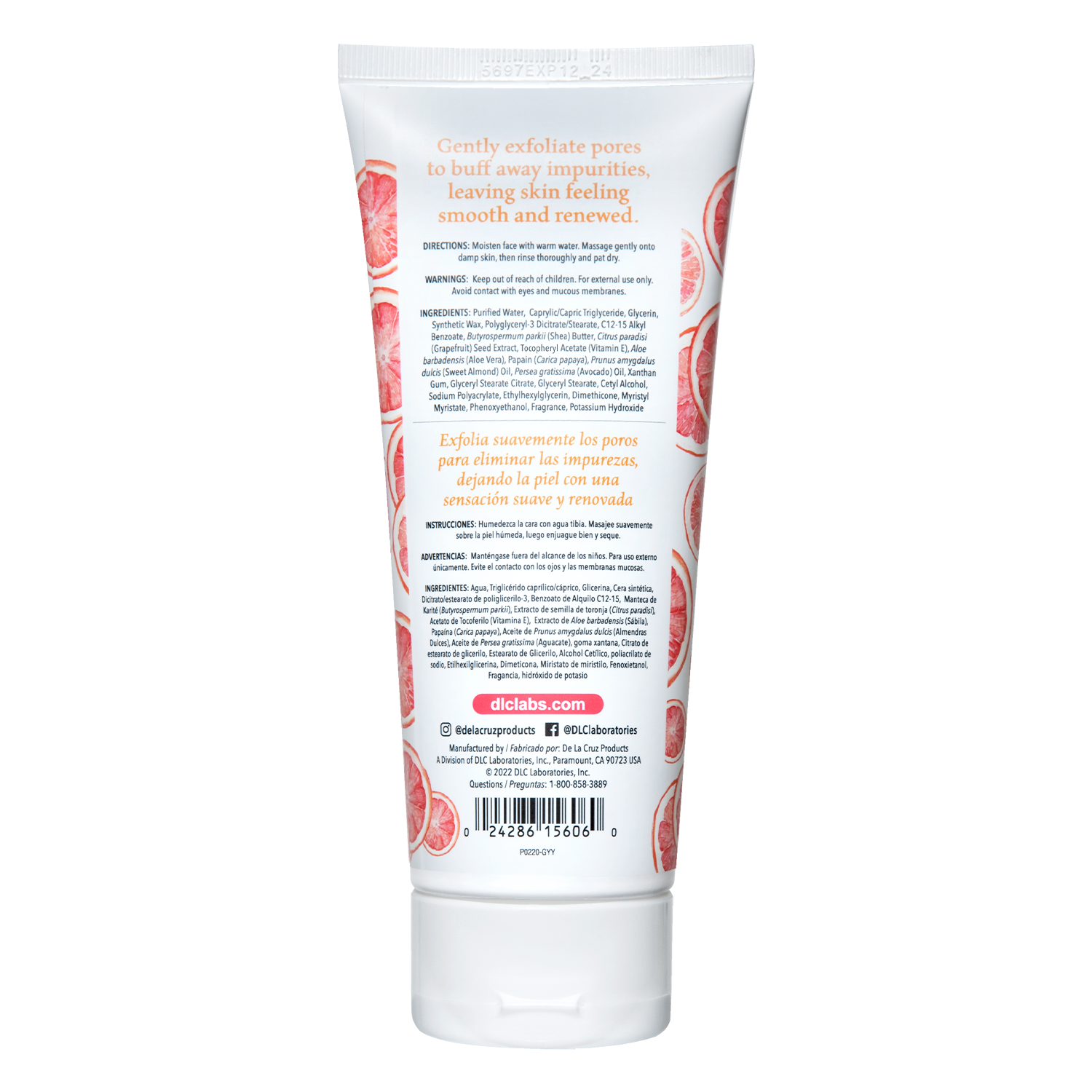 De La Cruz® Exfoliante Facial de Toronja 6 OZ. (170g)