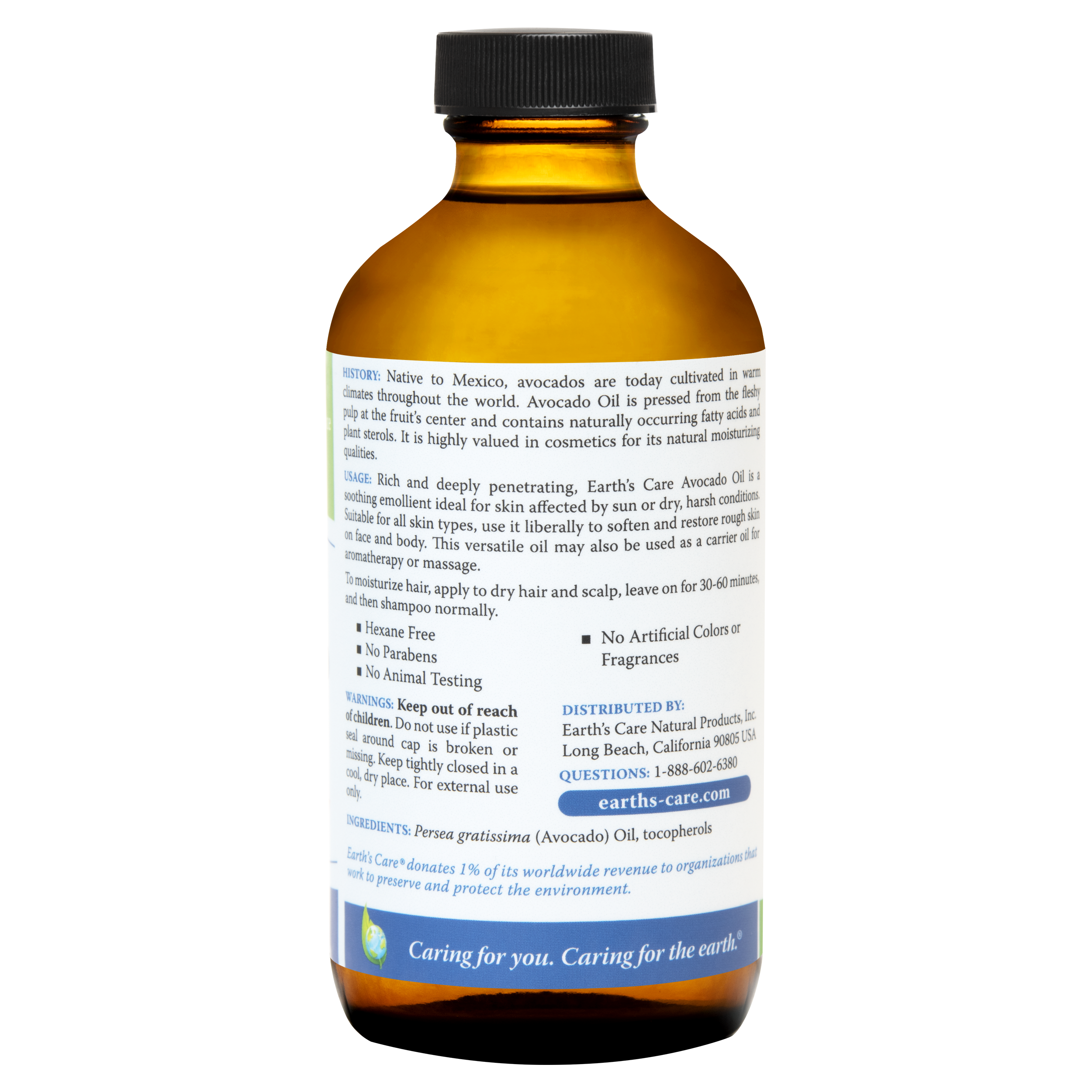 Earth's Care® Aceite de Aguacate Prensado por Expulsor 8 FL OZ (236 mL)
