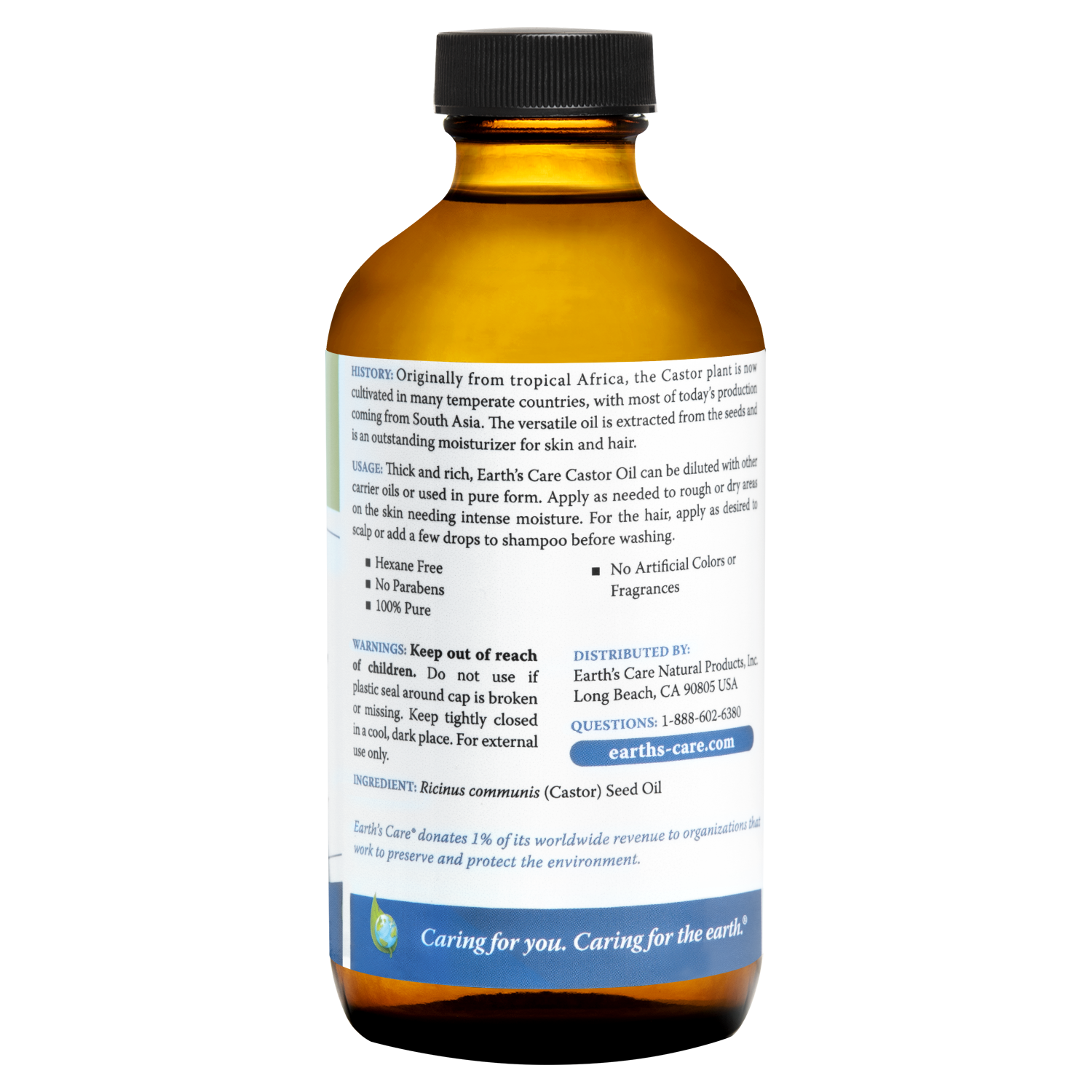 Earth's Care® Aceite de ricino 8 FL OZ (236 ml)