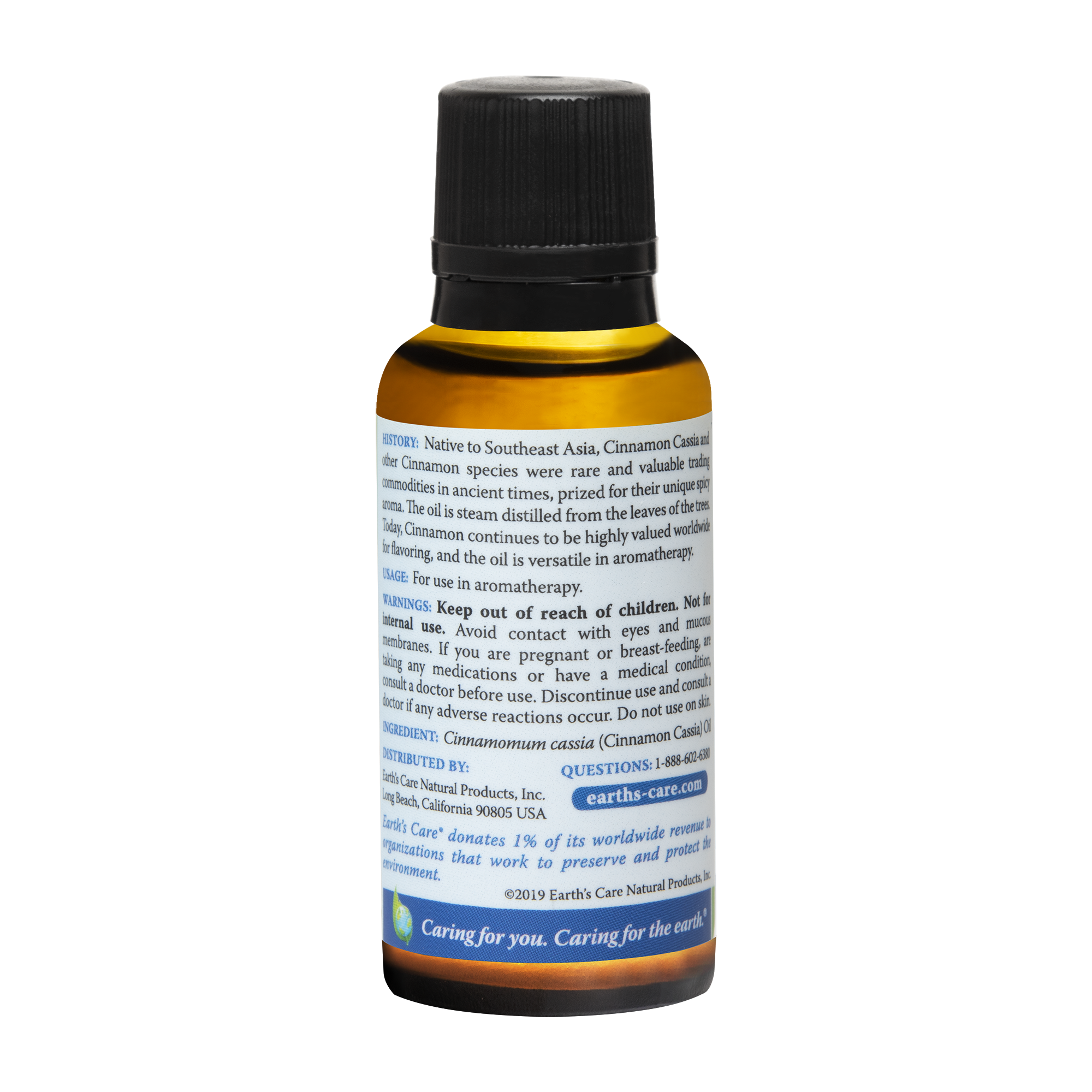 Earth's Care® Aceite Esencial de Canela 100% Puro 1 FL. OZ. (30ml)