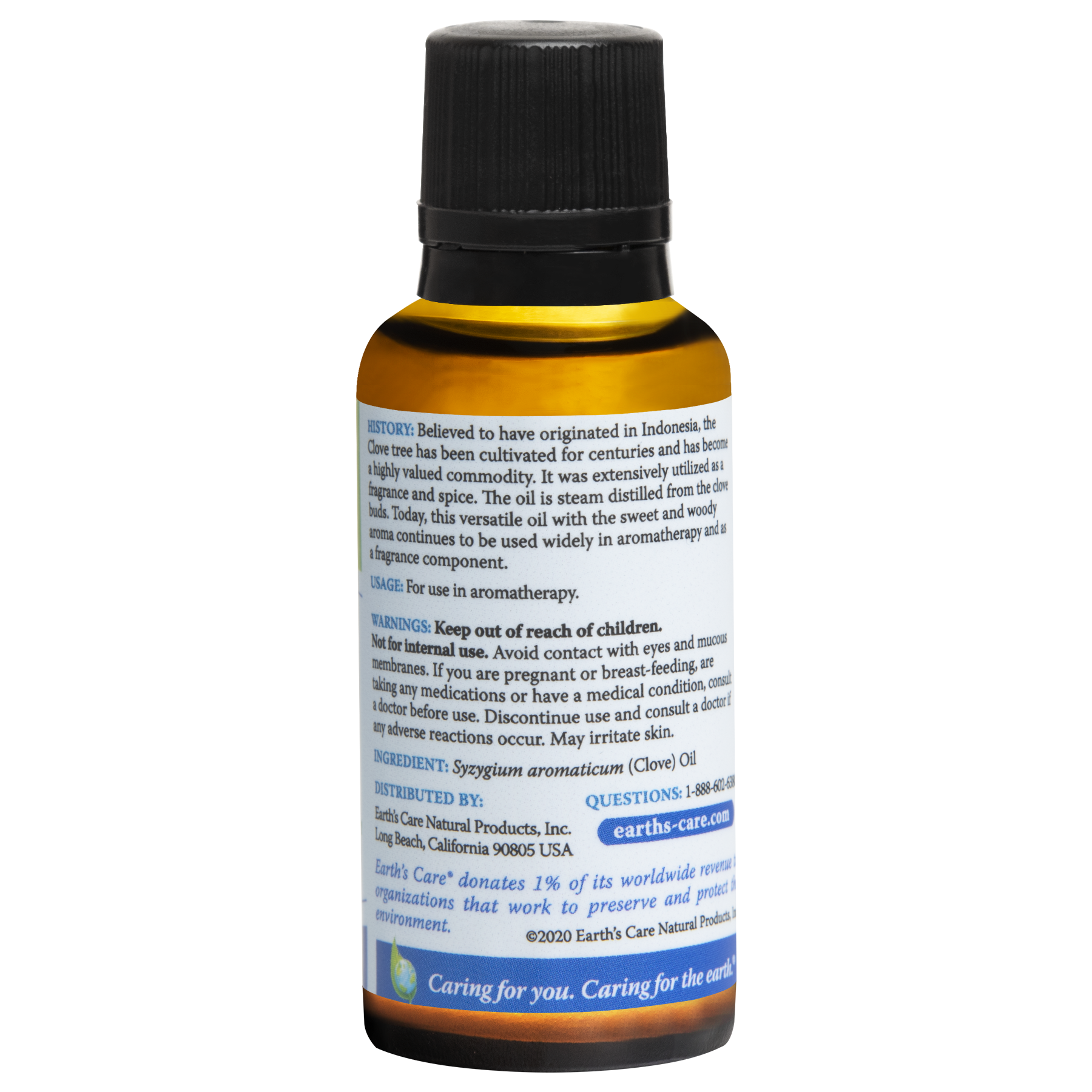 Earth's Care® Aceite Esencial 100% Puro de Clavo 1 FL. OZ. (30ml)