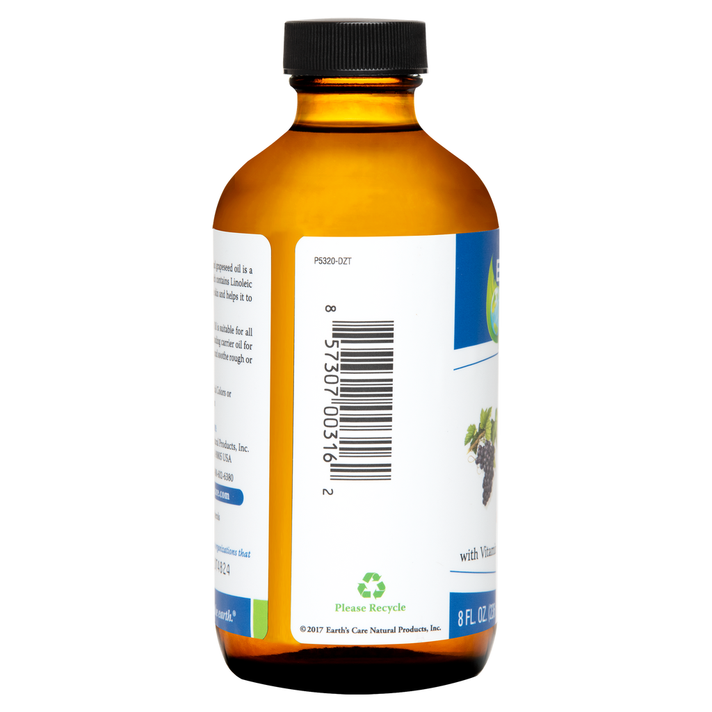 Aceite de semilla de uva prensado por expulsor Earth's Care® 8 FL OZ (236 ml)