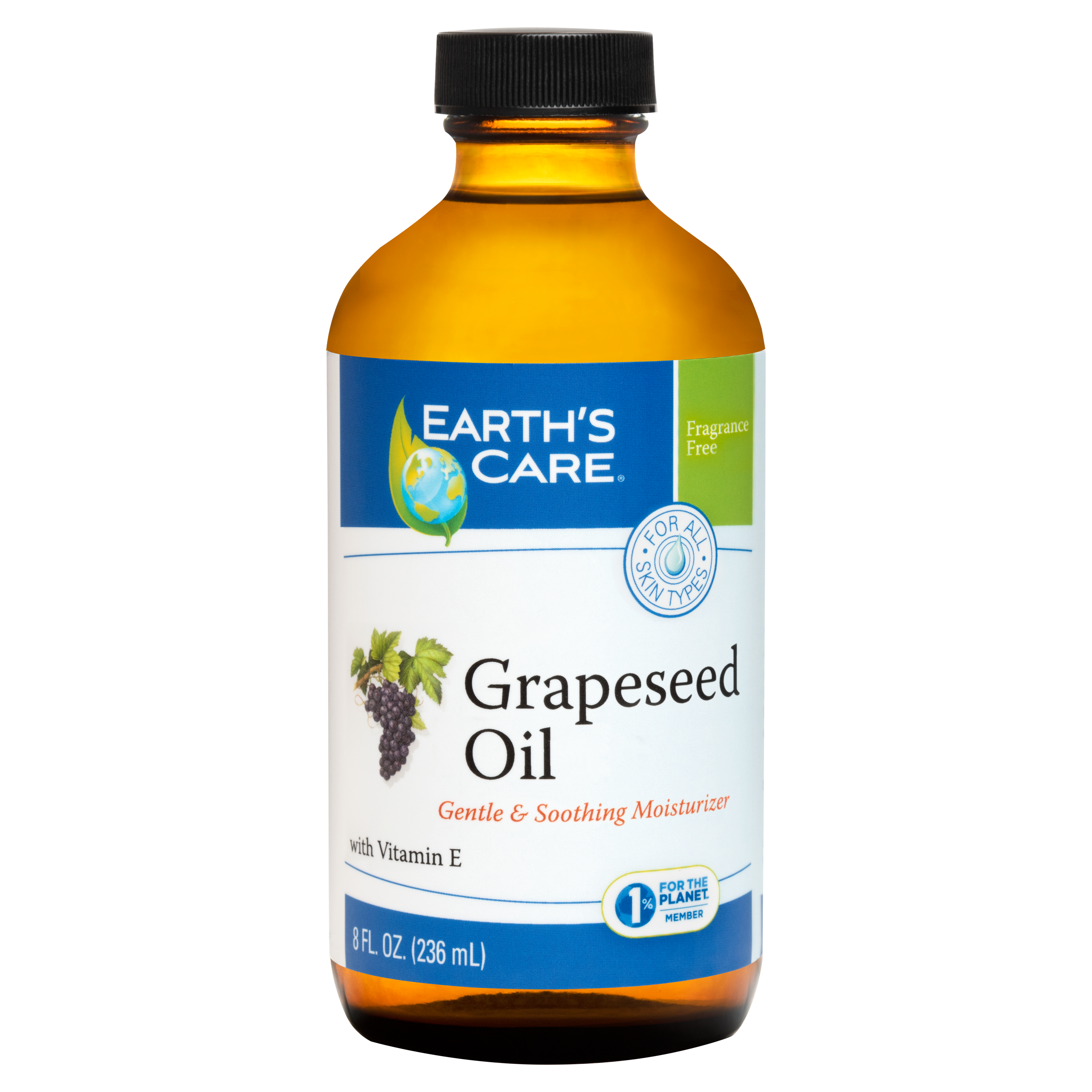 Aceite de semilla de uva prensado por expulsor Earth's Care® 8 FL OZ (236 ml)