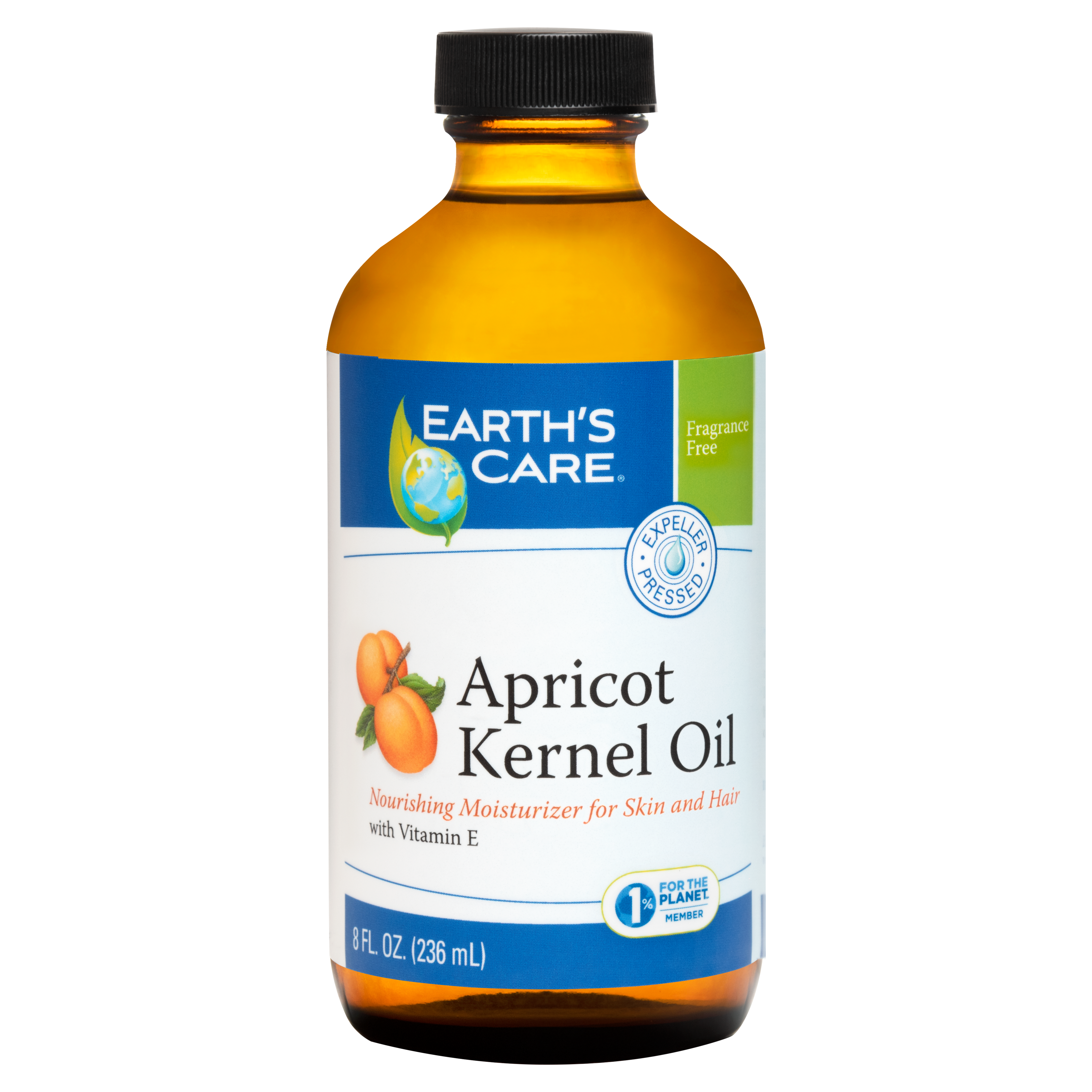 Earth's Care® Aceite de Albaricoque Prensado por Expulsor 8 FL OZ (236 mL)