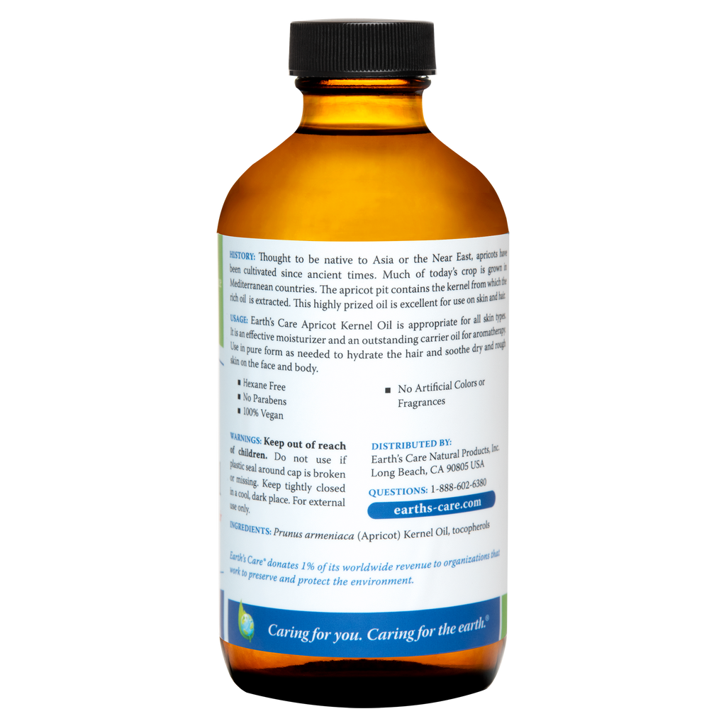Earth's Care® Aceite de Albaricoque Prensado por Expulsor 8 FL OZ (236 mL)