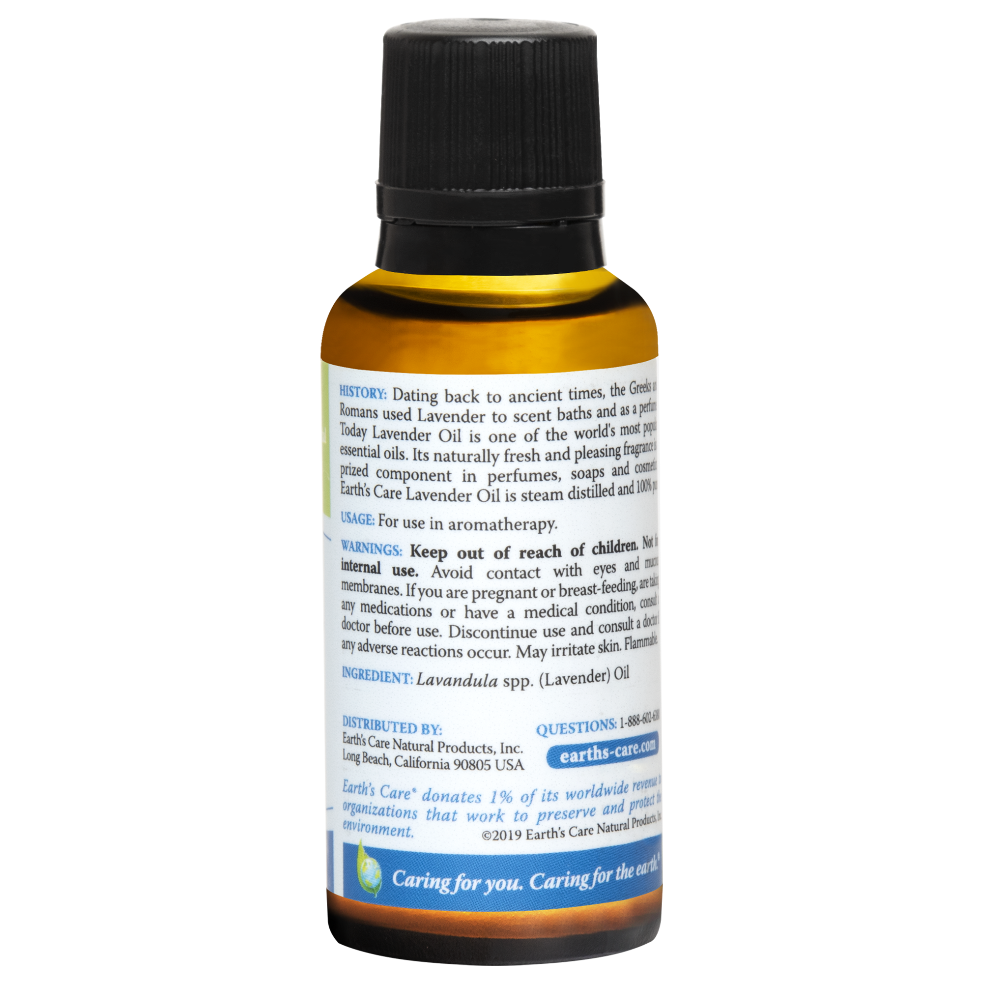 Earth's Care® Aceite Esencial de Lavanda 100% Puro 1 FL. OZ. (30ml)