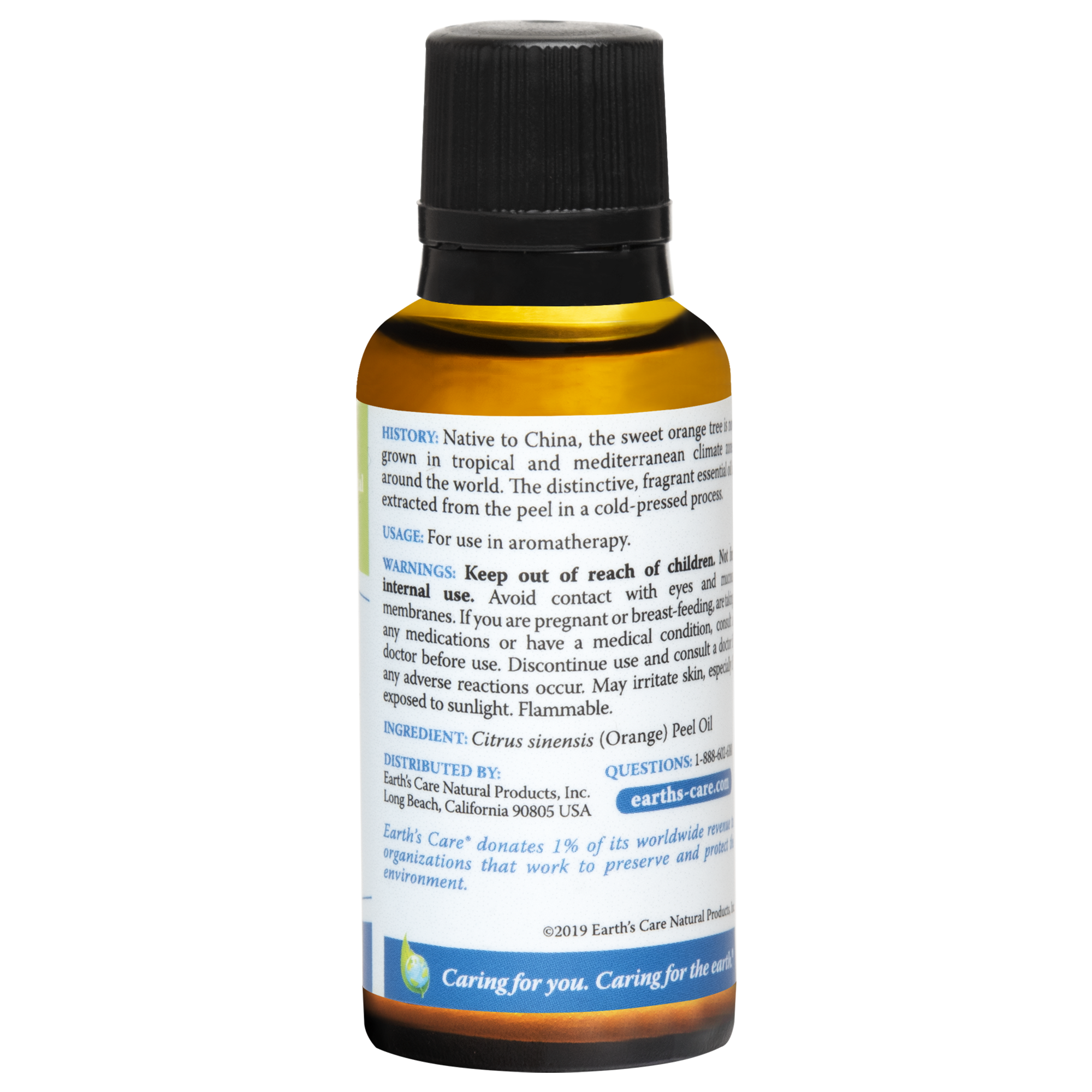 Earth's Care® Aceite Esencial de Naranja 100% Puro 1 FL. OZ. (30ml)