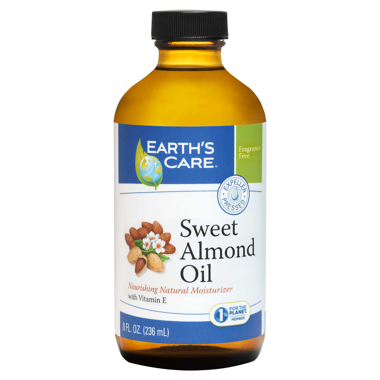Earth's Care® Aceite de Almendras Dulces Prensado con Expulsor 8 FL OZ (236 mL)