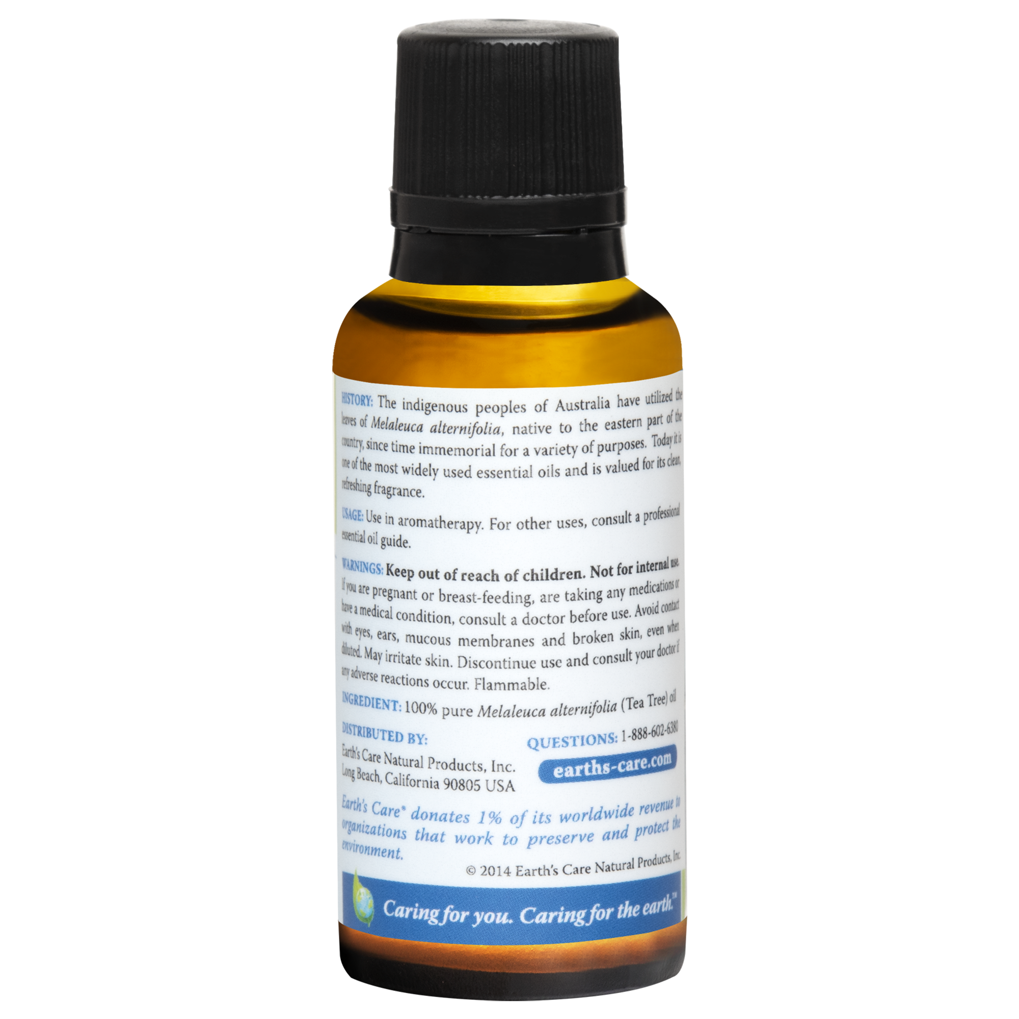 Earth's Care® Aceite Esencial de Árbol de Té 100% Puro 1 FL. OZ. (30mL)