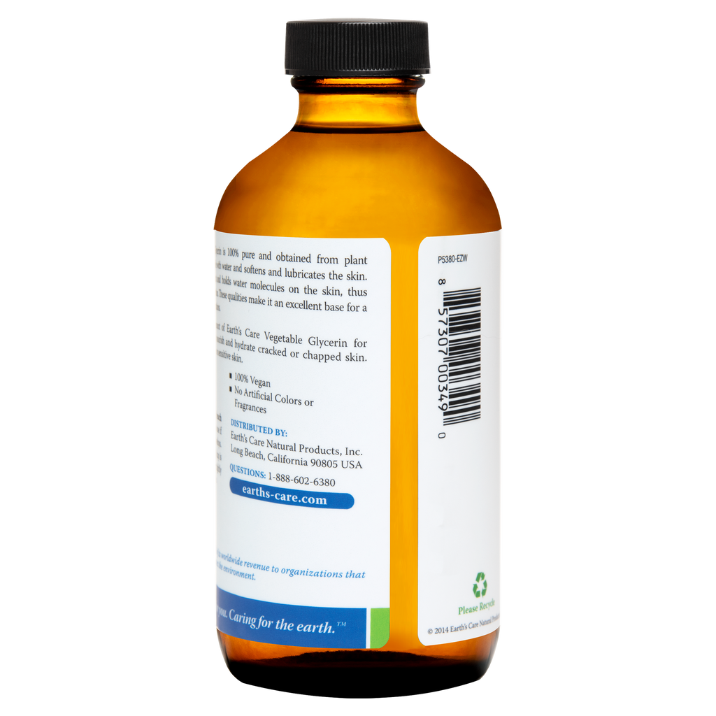 Earth's Care® Glicerina 100% Pura Vegetal, Grado USP 8 FL OZ (236 mL)