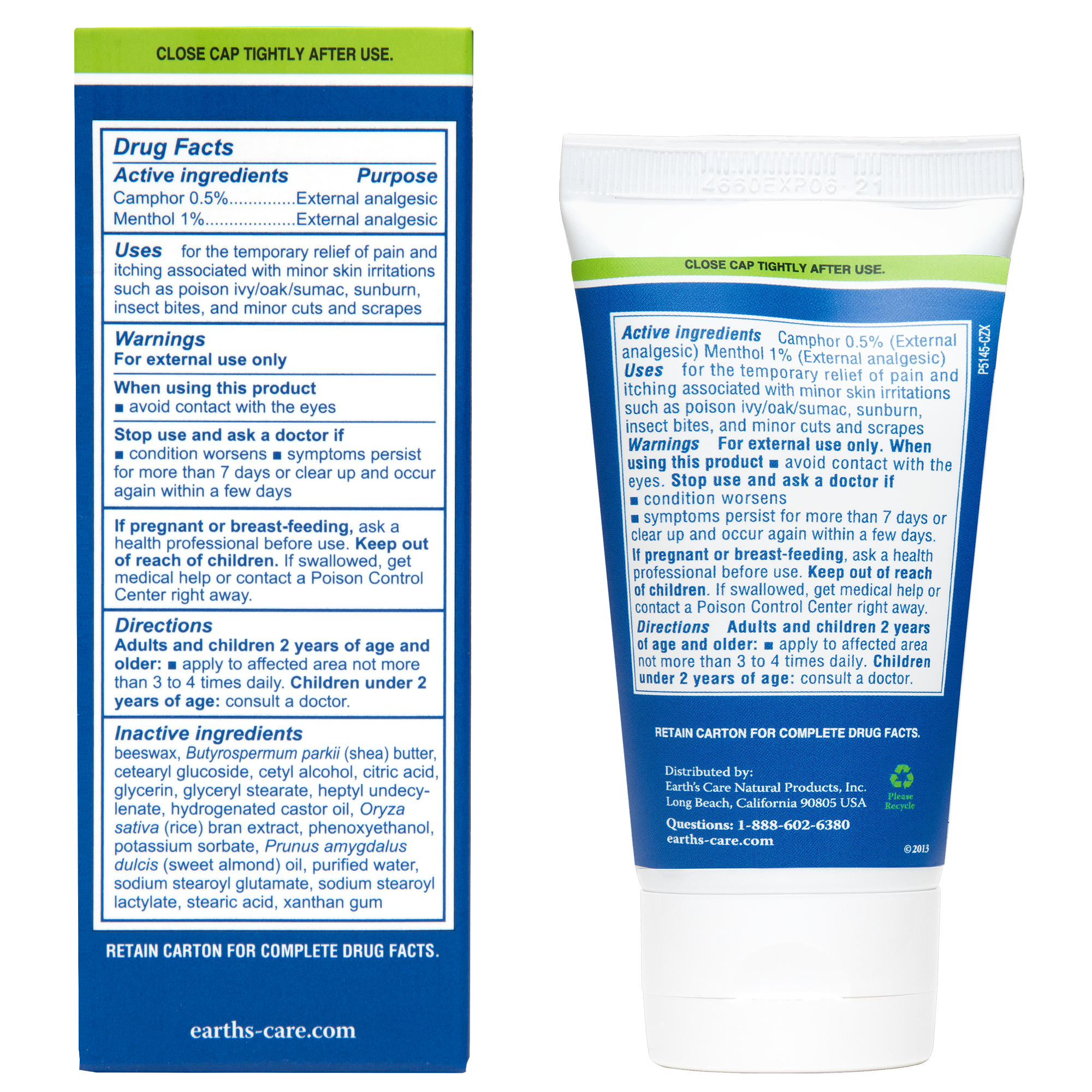 Earth's Care® Crema contra la Picazón 2.4 OZ (68 g)