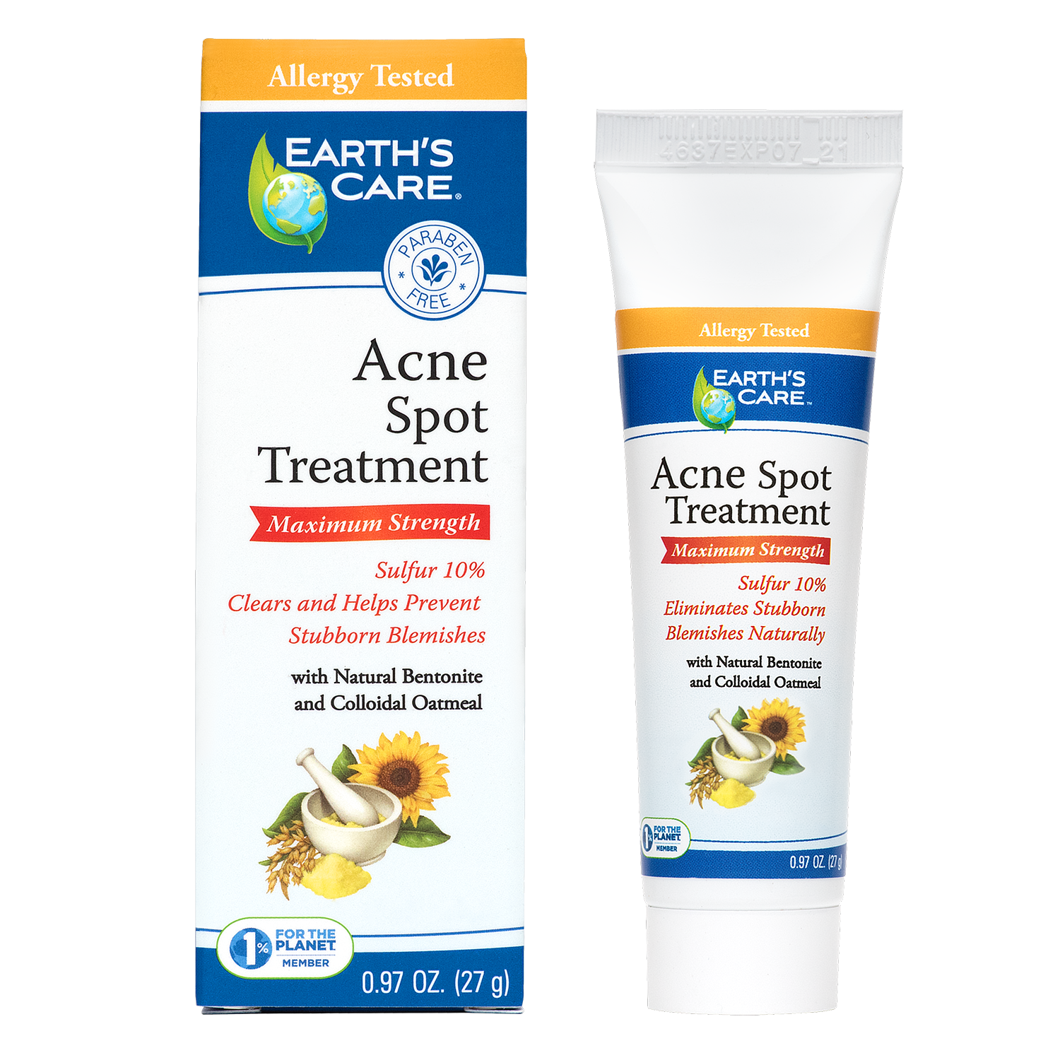 Earth's Care® Tratamiento Tópico para el Acné 10% Azufre 0.97 OZ (27g)